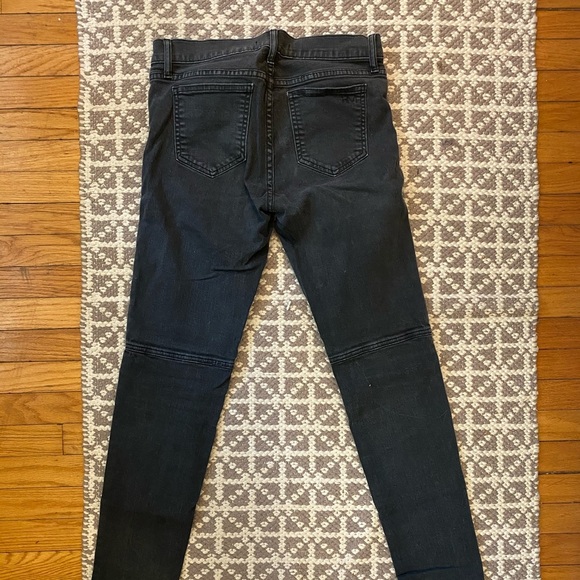 Rebecca Minkoff Black Moto Jeans - 29 - Picture 2 of 4